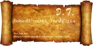 Dobránszki Terézia névjegykártya