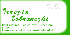 terezia dobranszki business card